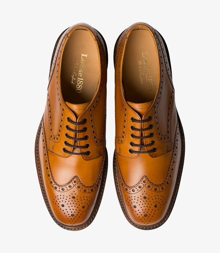 Loake Chester Tan Leather Day Brogue - premium range