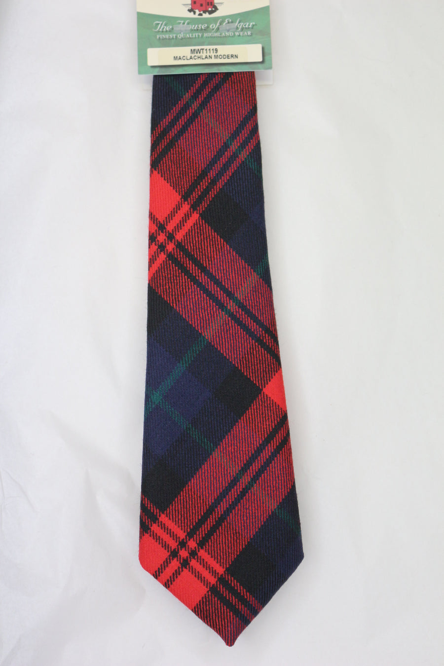 MacLachlan Modern red Tartan Tie - Anderson Kilts