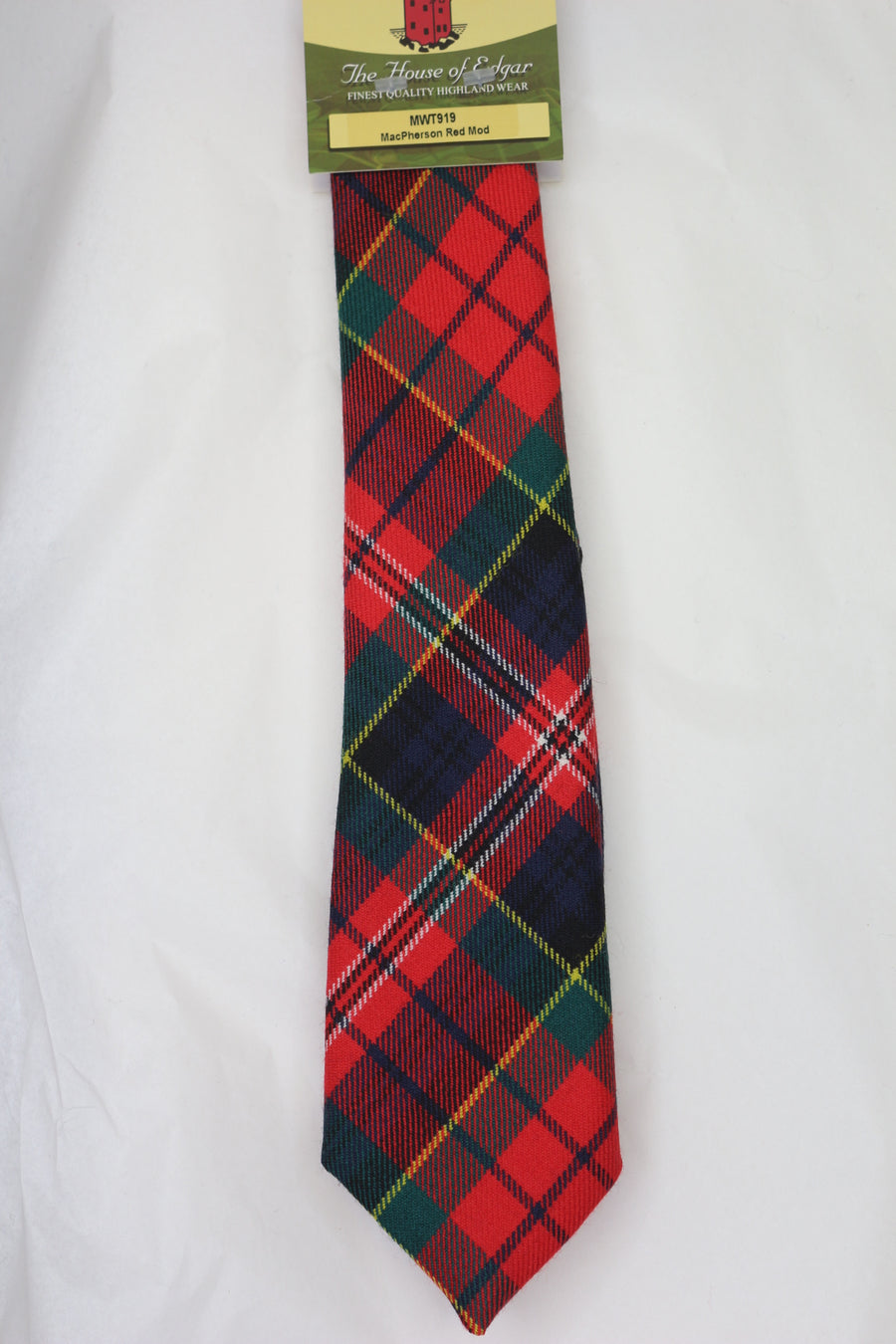 MacPherson Modern Red Tartan Tie - Anderson Kilts