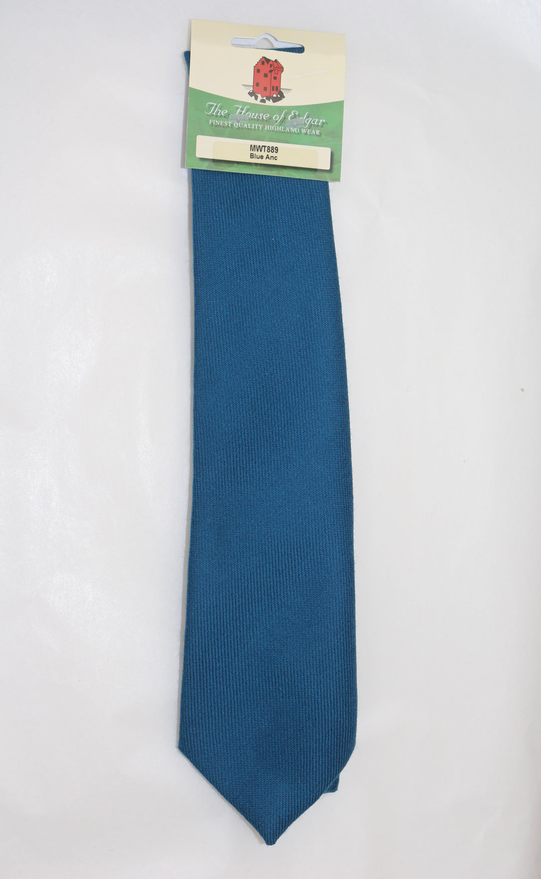Mens House of Edgar Woollen Tie - Ancient Blue - Anderson Kilts