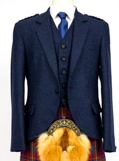 Midnight Blue Tweed Crail Jacket & Vest