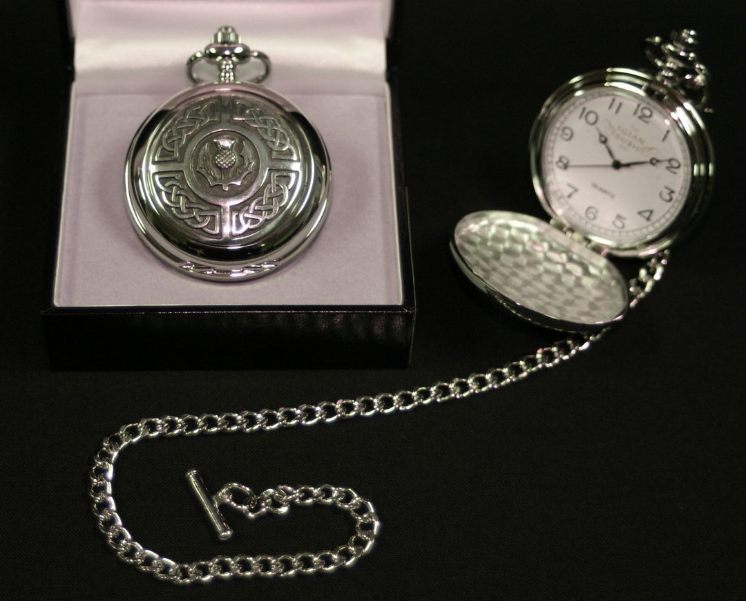 Celtic Thistle Quartz Pocket Watch - PW103Q - Anderson Kilts