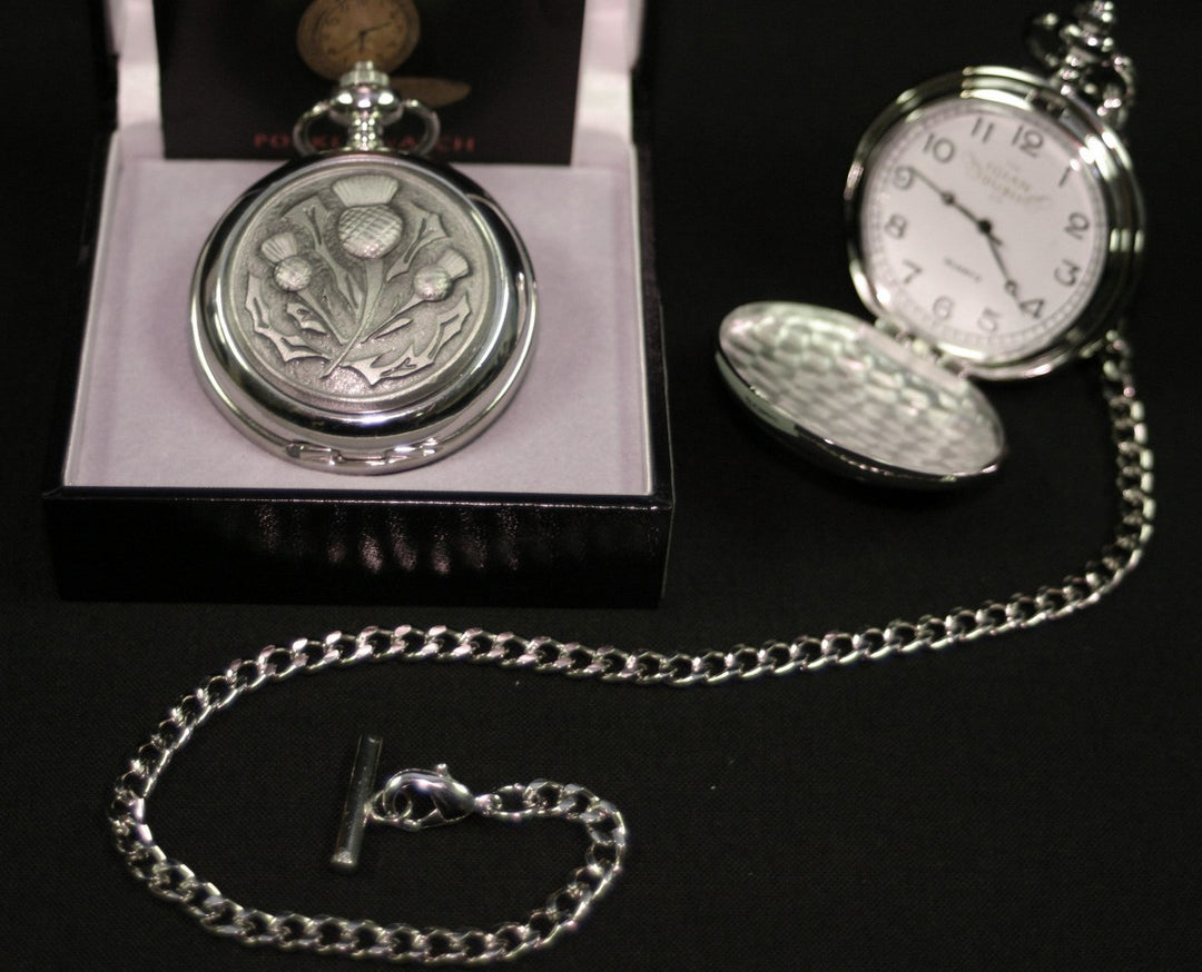 Thistle Quartz Pocket Watch - PW114Q - Anderson Kilts