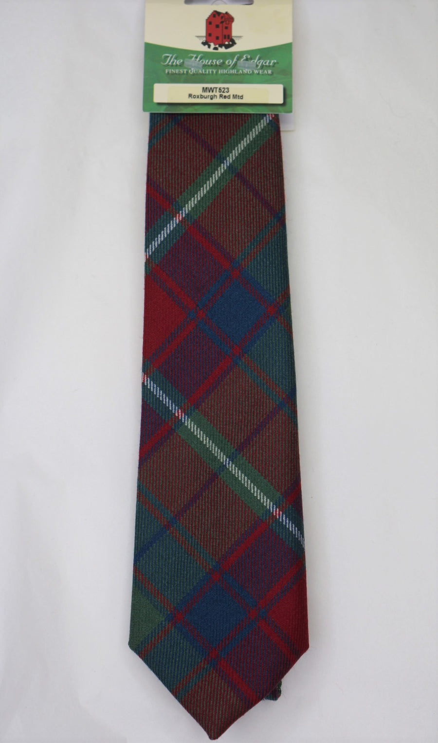 Roxburgh Muted Red Tartan Tie - Anderson Kilts