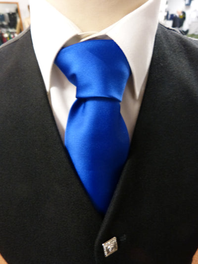 Mens Royal Blue Satin Tie - Anderson Kilts