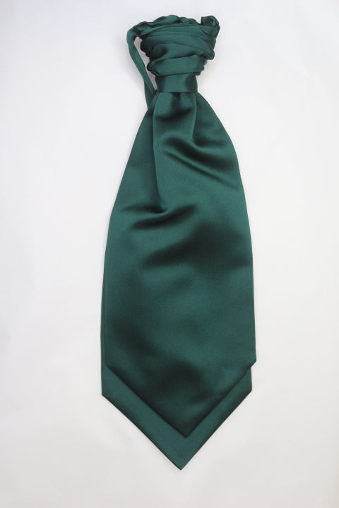Bottle green ruche cravat - Anderson Kilts