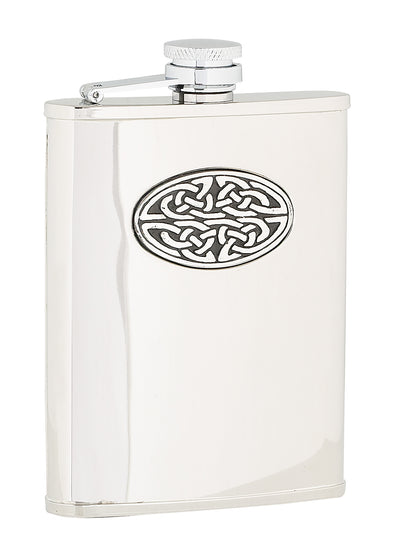 Polished Celtic Sporran Flask - 6oz - Anderson Kilts