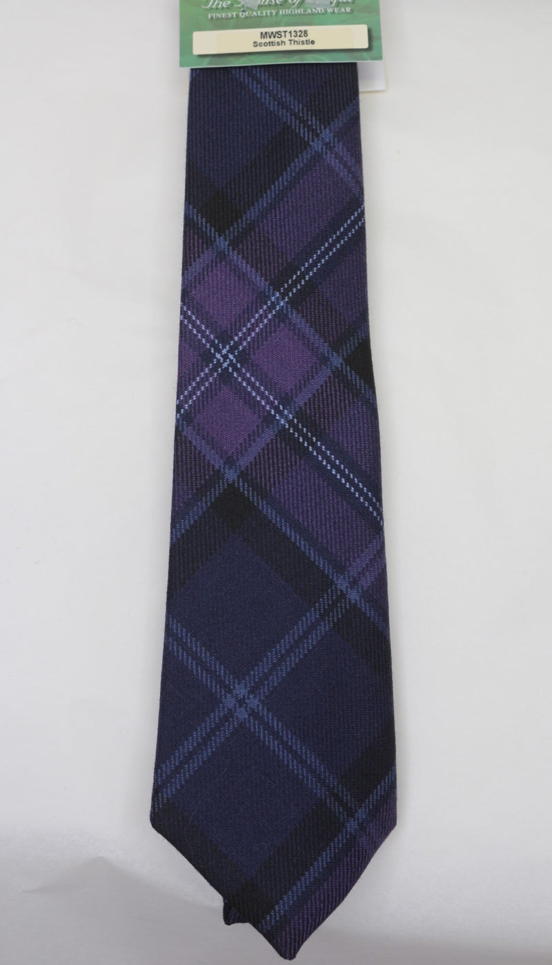 Scottish Thistle Tartan Tie - Anderson Kilts
