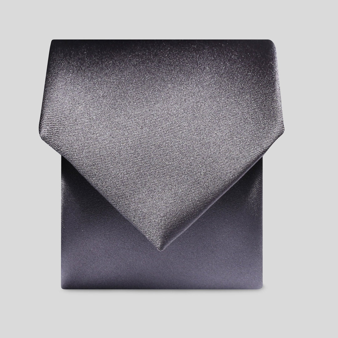 Mens Charcoal Satin Tie