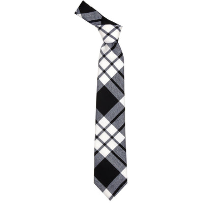MacFarlane Black/ White Modern Tartan Tie from Anderson Kilts