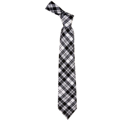 Scott Black/White Tartan Tie