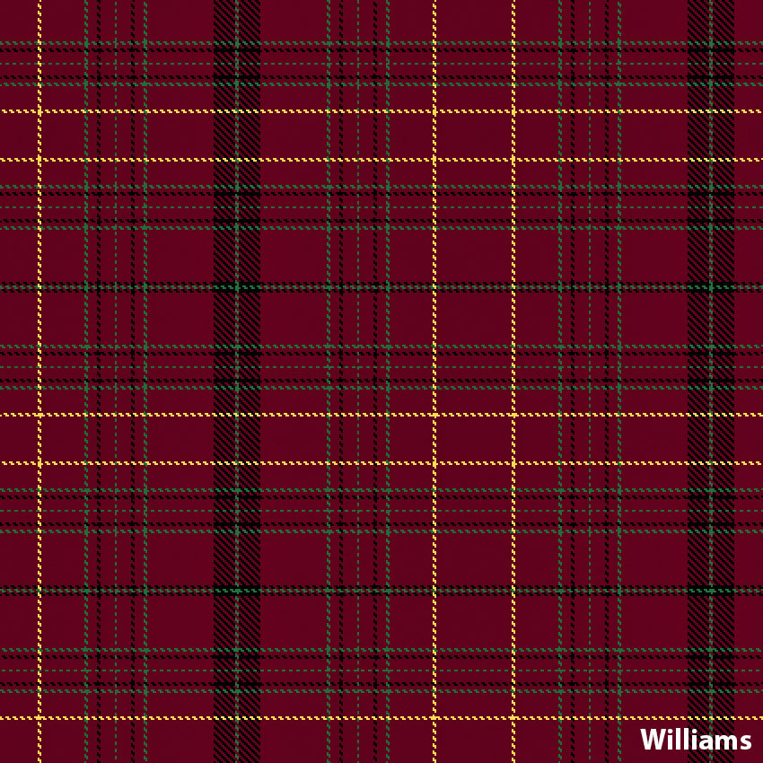 8 Yard Hand Made Kilt - Welsh Surname Tartans - Anderson Kilts