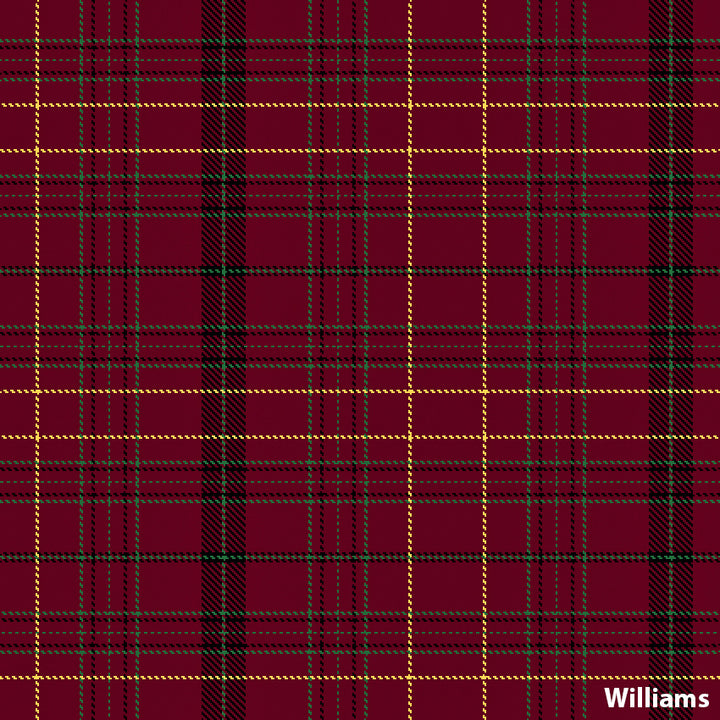 8 Yard Hand Made Kilt - Welsh Surname Tartans - Anderson Kilts