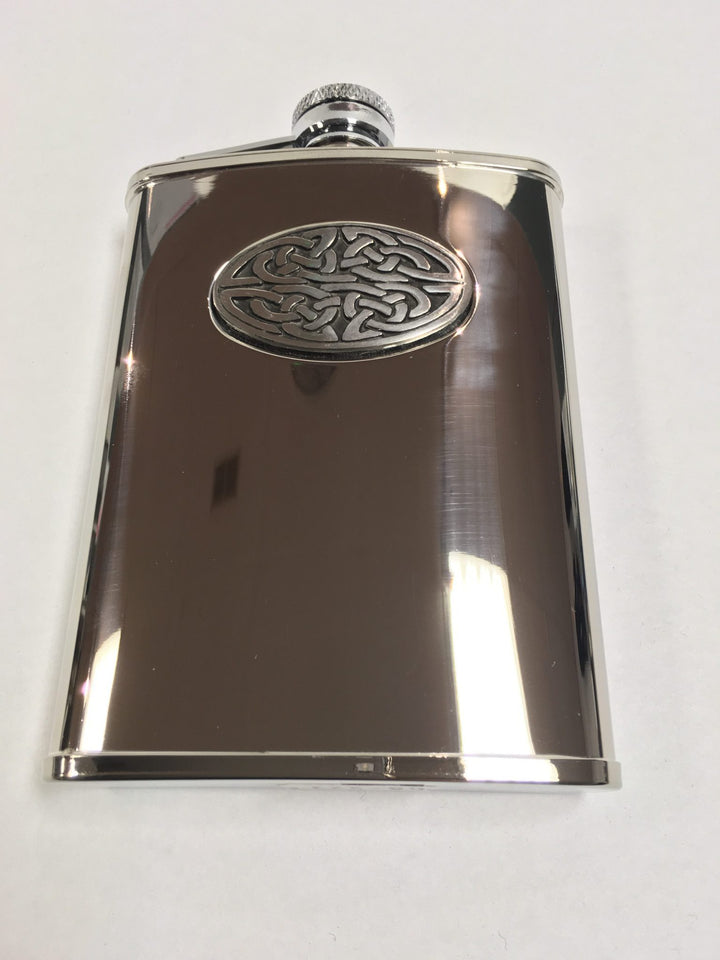 Polished Celtic Sporran Flask - 6oz - Anderson Kilts