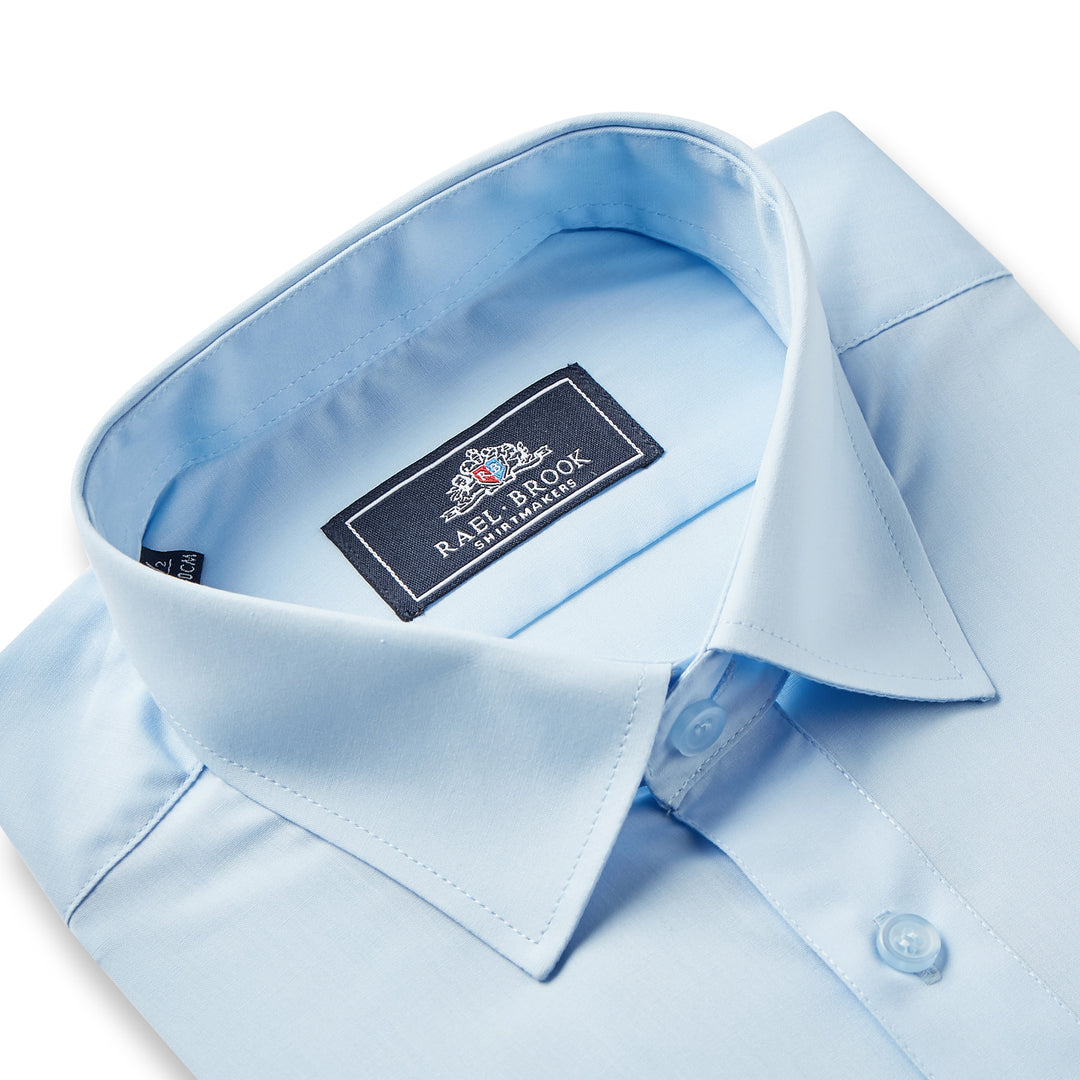 Mens Powder Blue Standard Collar Shirt