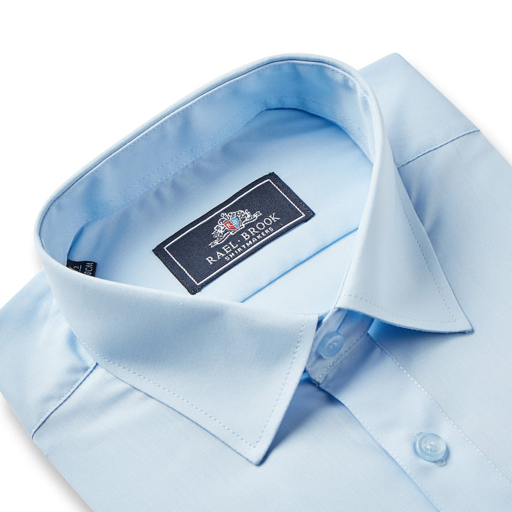 Mens Powder Blue Standard Collar Shirt